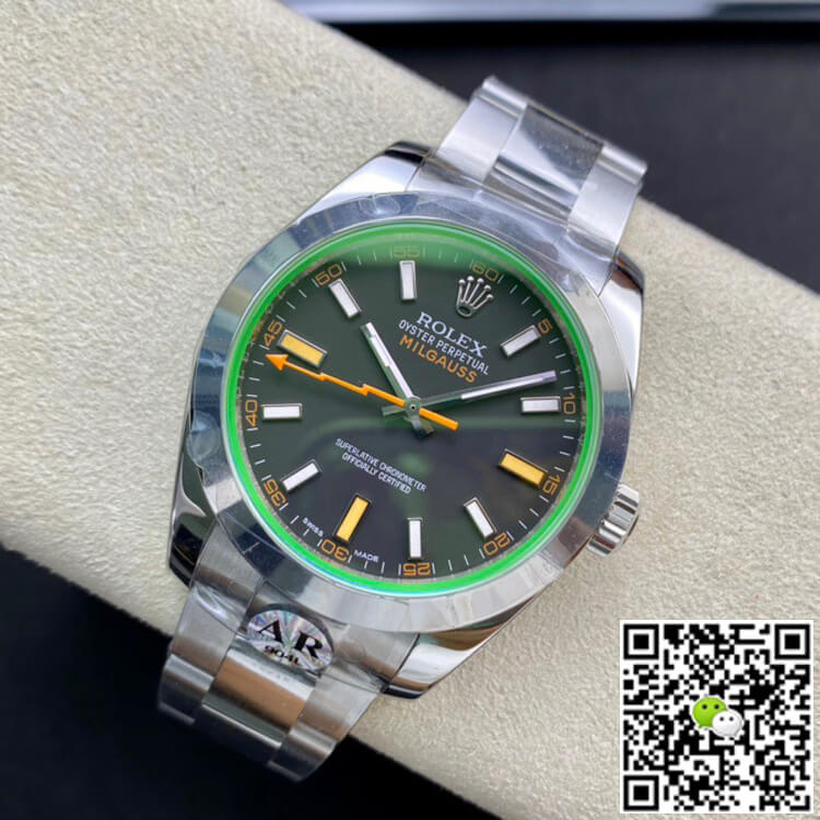 Replica R01ex Milgauss 116400GV AR Factory 1:1 Best Edition Swiss ETA3131 Black Dial