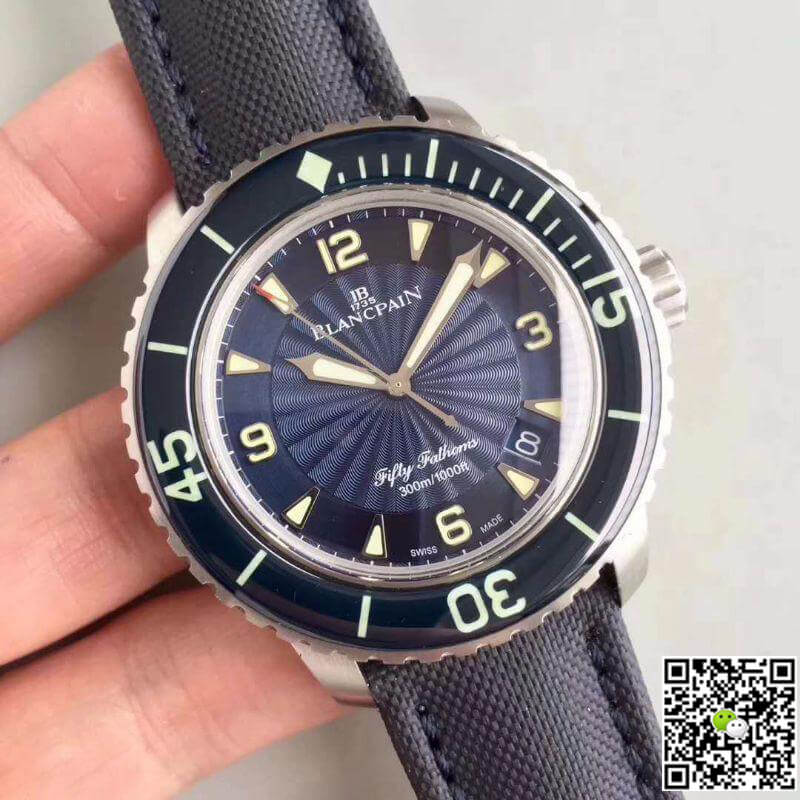 Replica Blancpain Fifty Fathoms 5015D-1140-52B ZF Factory Men Watches 1:1 Best Edition Swiss ETA2836-2 Blue Dial