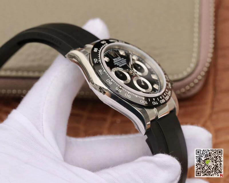 R01ex Daytona Replica  Cosmograph 116519 Noob Factory 1:1 Best Edition D1am0nds Markers Swiss ETA4130 Black Rubber Strap