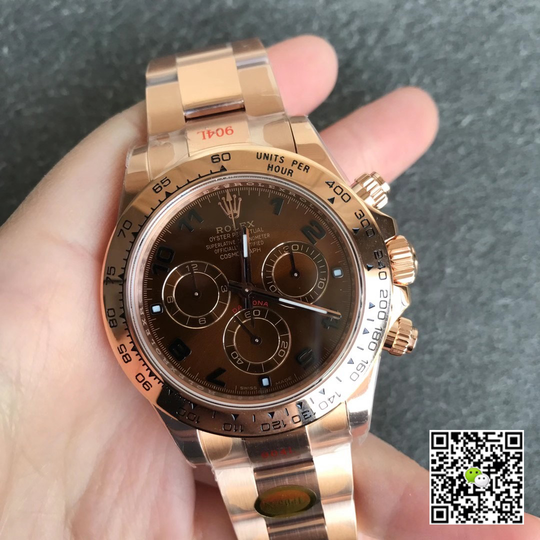 Replica R01ex Daytona m116505-0011 1:1 Best Edition Noob Factory Brown Dial