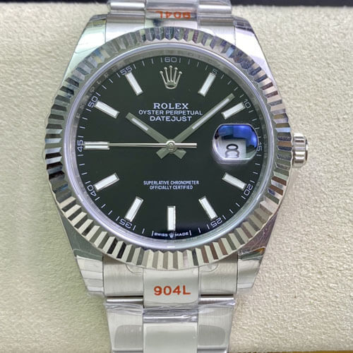 Replica R01ex Datejust M126334-0017 1:1 Best Edition EW Factory Black Dial