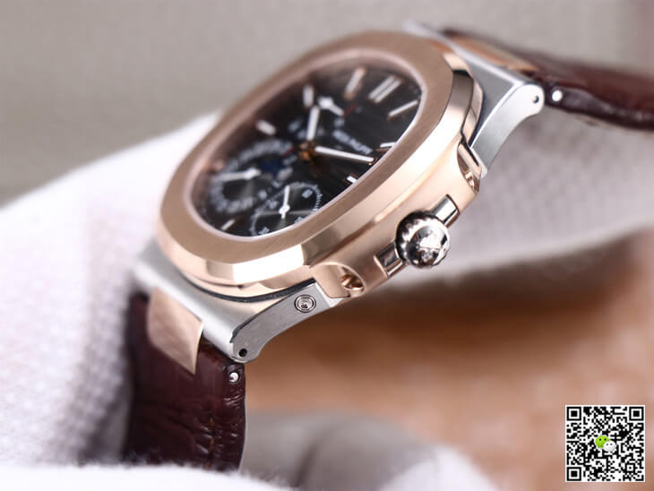 Replica Pat*k Phi1i*pe Nautilus 5712GR-001 1:1 Best Edition PF Factory Rose Gold Leather Belt