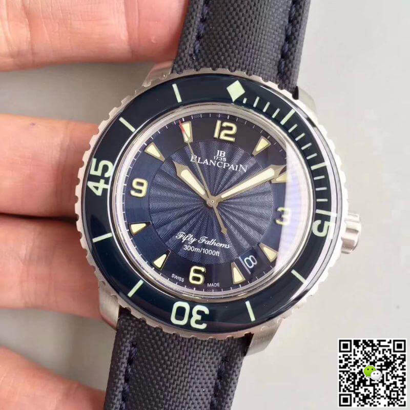 Replica Blancpain Fifty Fathoms 5015D-1140-52B ZF Factory Men Watches 1:1 Best Edition Swiss ETA2836-2 Blue Dial