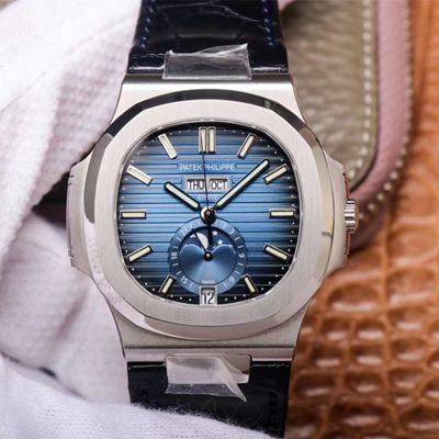 Replica Pat*k Phi1i*pe Nautilus 5726/1A-014 1:1 Best Edition PF Factory Black Strap Swiss ETA324