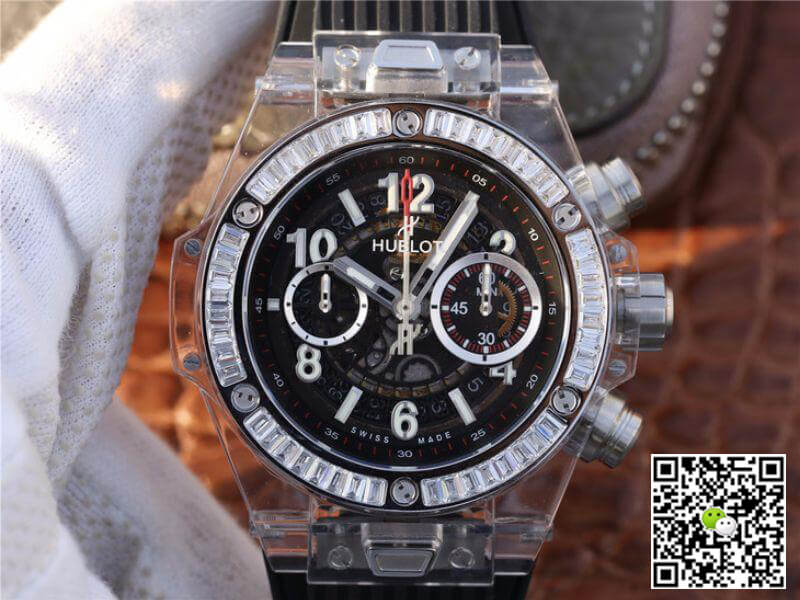 Replica Hublot Big Bang Unico 411.JX.1170.RX Men Watches 1:1 Best Edition Swiss ETA1242 Black Rubber Strap