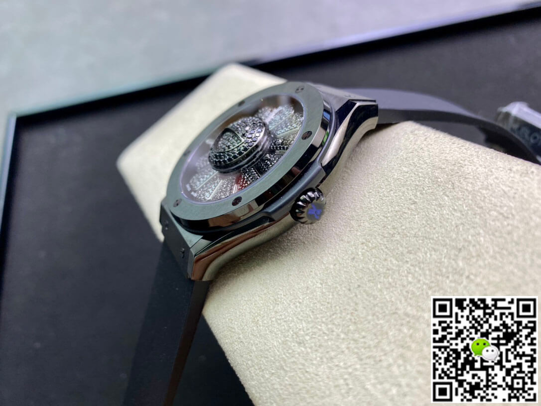 Replica Hublot Classic Fusion Takashi Murakami 507.CX.9000.RX.TAK21 1:1 Best Edition Sunflower Black Dial