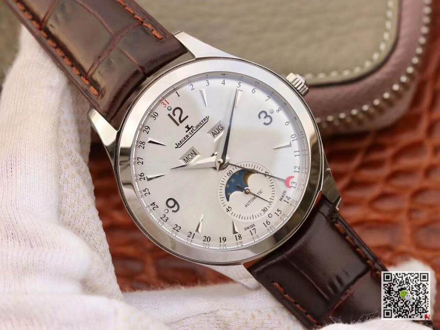 Replica Jaeger-LeCoultre Master Calendar 1558420 OM factory 1:1 Best Edition Swiss ETA866 White dial