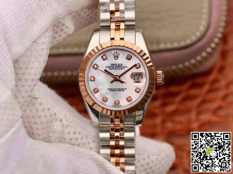Replica R01ex Lady Datejust 28MM 1:1 Best Edition Swiss NH05 Rose Gold Plated