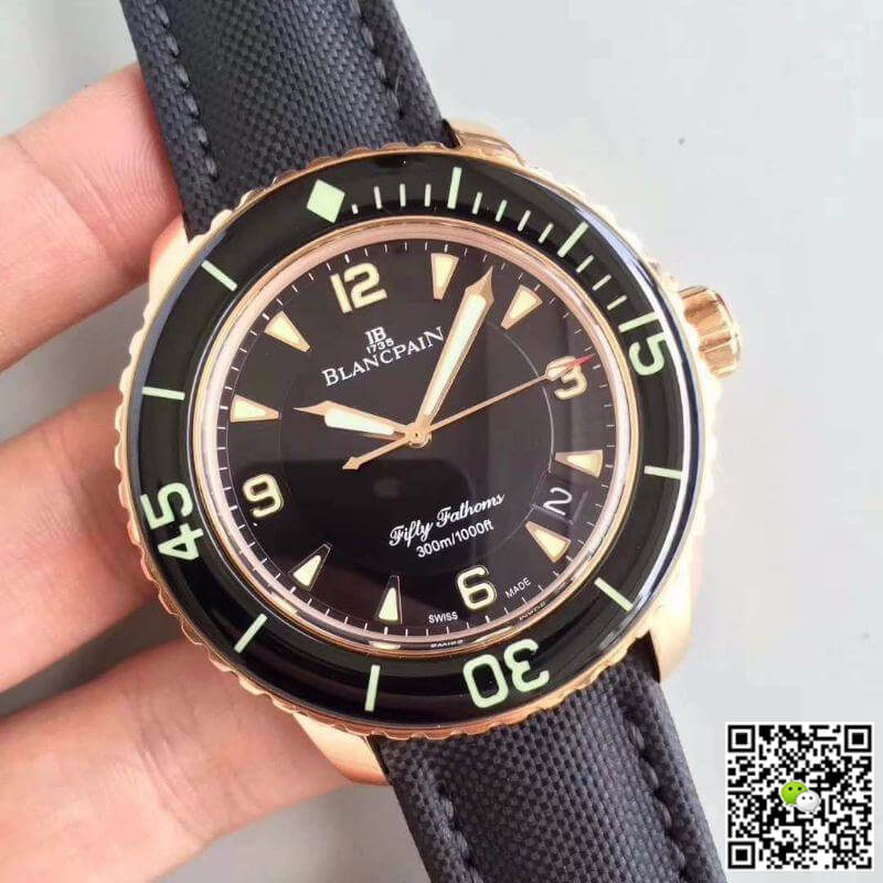 Replica Blancpain Fifty Fathoms 5015-3630-52 ZF Factory Mechanical Watches 1:1 Best Edition Swiss ETA2836-2 Black Dial