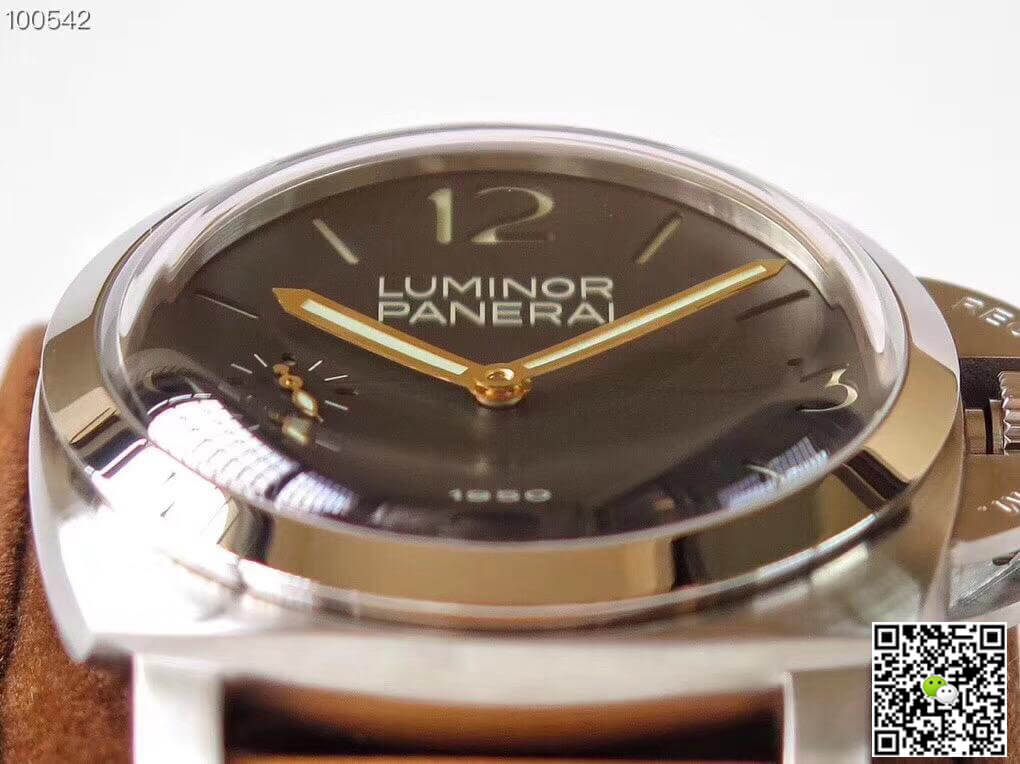 Pa*e*a1 Replica Luminor 1950 PAM127 ZF Factory 1:1 Best Edition Swiss ETA A6497 Brown Soft Tan Leather Strap