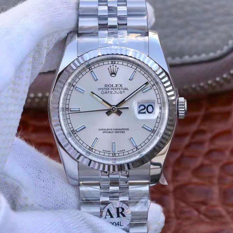 R01ex Dupe Datejust II 36 126334 1:1 Best Edition Swiss ETA3135 Rhodium Dial