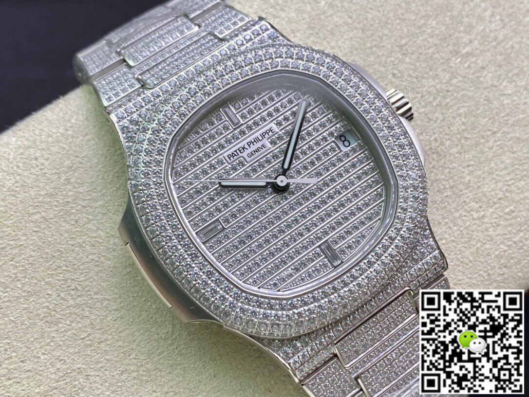 Replica Pat*k Phi1i*pe Nautilus 5719/1G-001 1:1 Best Edition PPF Factory Full D1am0nd Dial