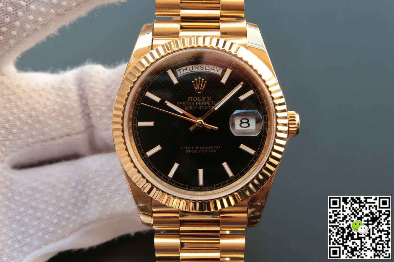 Replica R01ex Day Date M228238-0004 1:1 Best Edition EW Factory Black Dial