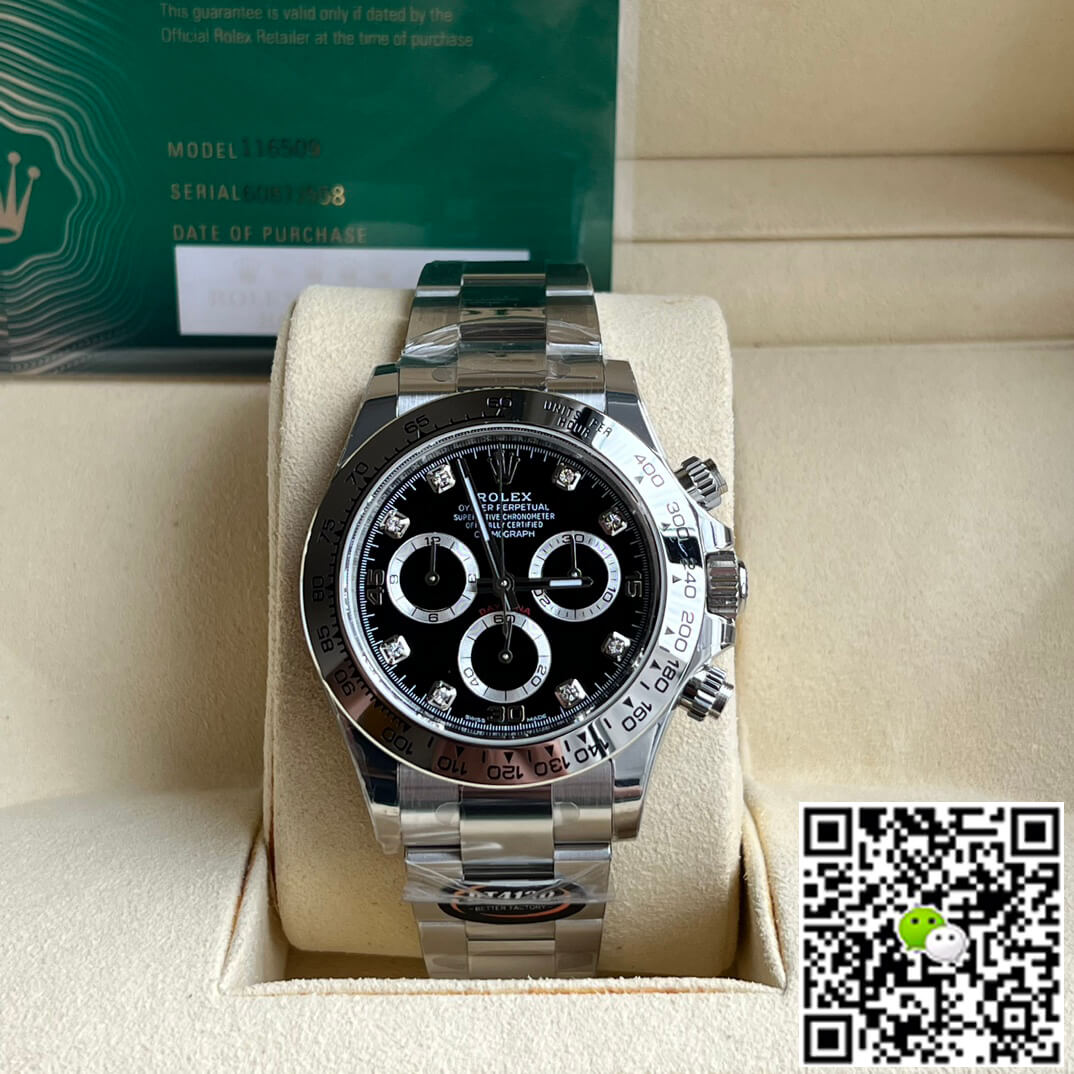 Replica R01ex Daytona M116509-0055 1:1 Best Edition BT Factory Black Dial