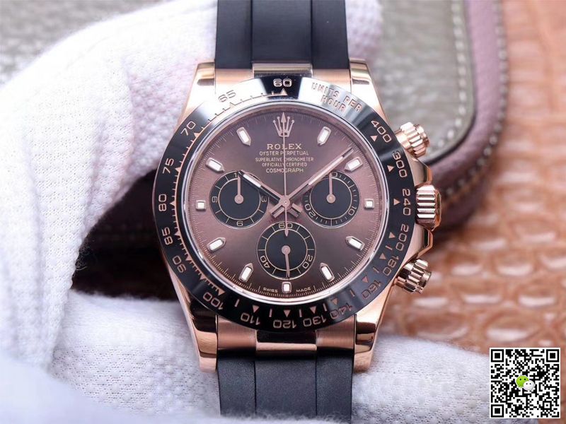 R01ex Daytona Replica M116515LN-0041 1:1 Best Edition Noob Factory Chocolate Dial Swiss ETA4130