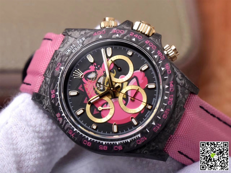 R01ex Daytona Replica Cosmos Pink Exploded Dragon 1:1 Best Edition WWF Factory Swiss ETA7750