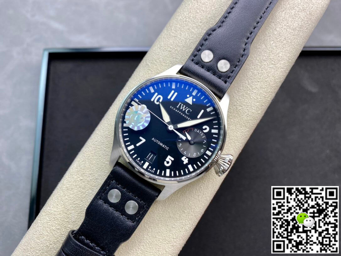 Replica IWC Pilot 46MM 1:1 Best Edition ZF Factory Stainless Steel Black Dial