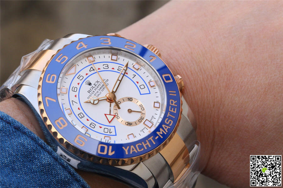 Replica R01ex Yacht-Master M116681-0002 1:1 Best Edition JF Factory Rose Gold