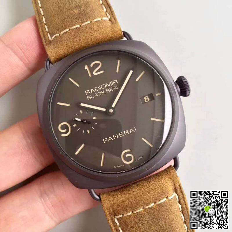 Pa*e*a1 Replica Radiomir PAM505 VS Factory 1:1 Best Edition Swiss ETA P9000 S*perlumed Gray Dial