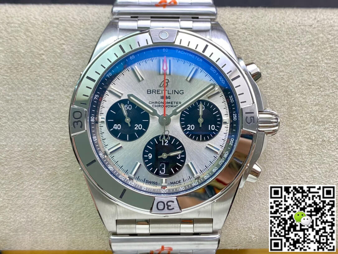 Replica Breitling Chronomat AB0134101G1A1 1:1 Best Edition GF Factory White Dial
