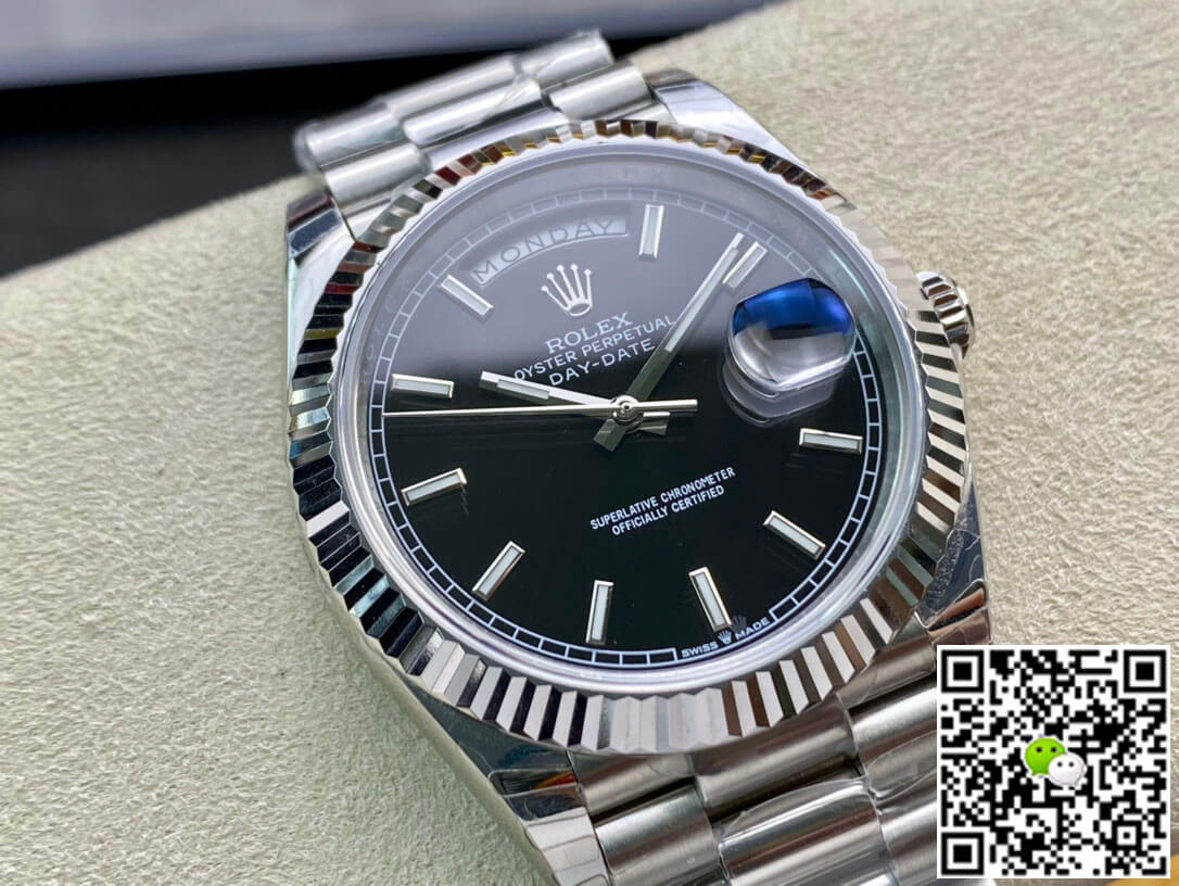 Replica R01ex Day Date M228236-0003 1:1 Best Edition EW Factory Black Dial