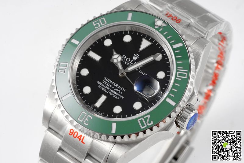 R01ex Submariner Replica Date M126610LV-0002 41MM 1:1 Best Edition ROF Factory Black Dial Swiss ETA2824
