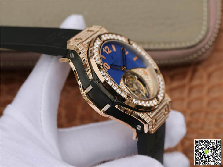 Replica Hublot Big Bang Tourbillon 1:1 Best Edition Rose Gold D1am0nd Dial