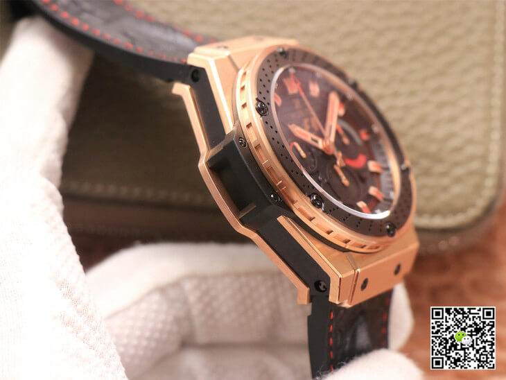 Hublot Replica King Power Ferrari F1 1:1 Best Edition V6 Factory Black Dial Rose Gold