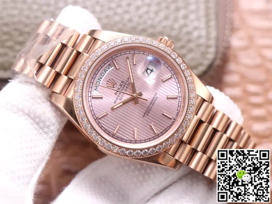 Replica R01ex Day Date M228345RBR-0010 1:1 Best Edition EW Factory Rose Gold