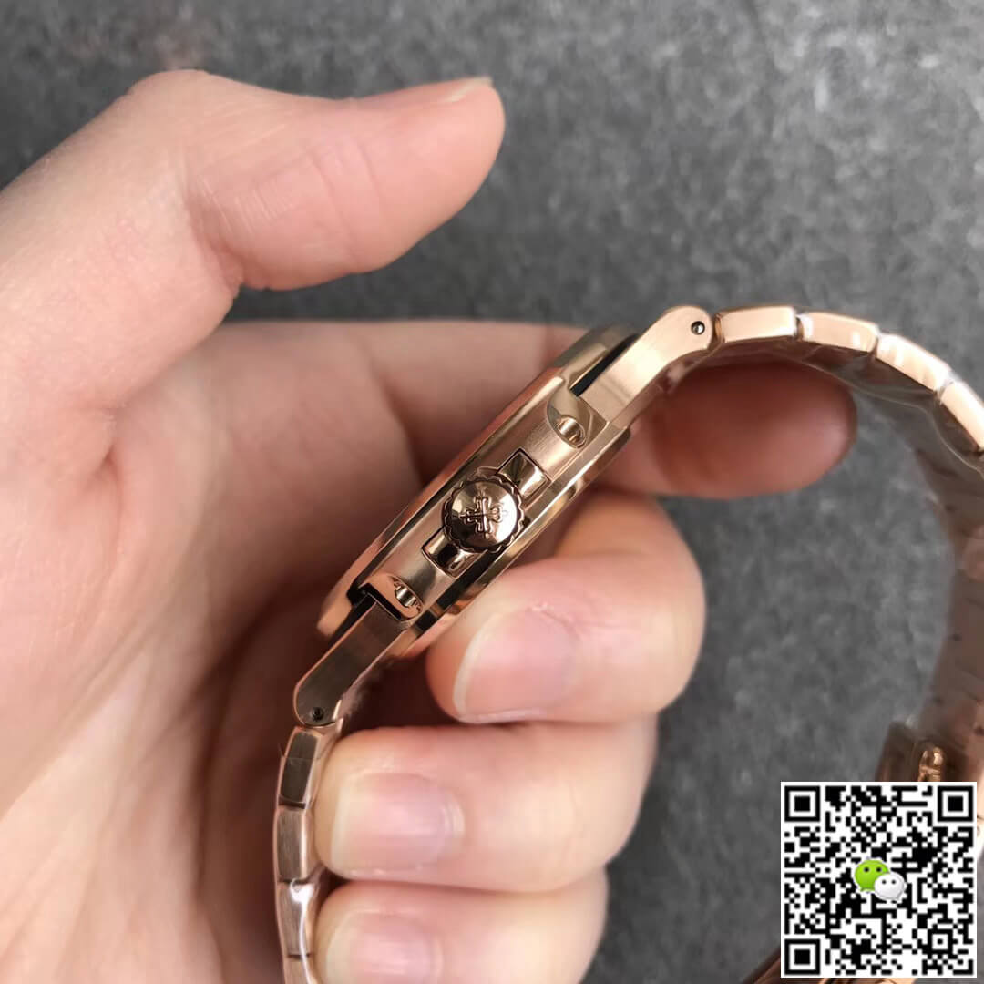 Replica Pat*k Phi1i*pe Nautilus 5711/1R-001 1:1 Best Edition PPF Factory V4 Rose Gold White Dial Swiss ETA324