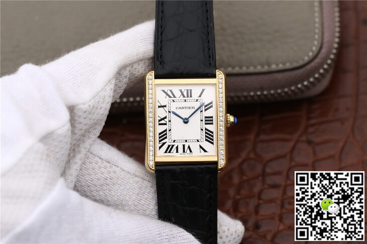 Ca*t1er Replica Tank Ladies 1:1 Best Edition K11 Factory Yellow Gold D1am0nd