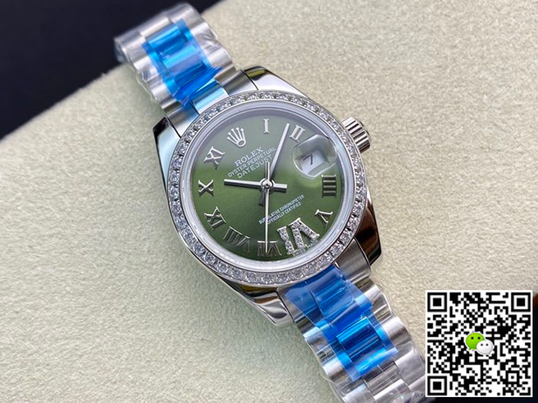 Replica R01ex Datejust 28MM 1:1 Best Edition BP Factory D1am0nd-set Green Dial