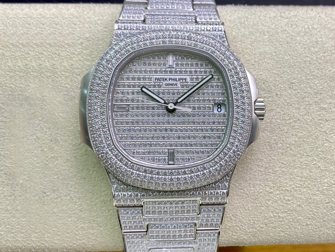Replica Pat*k Phi1i*pe Nautilus 5719/1G-001 1:1 Best Edition PPF Factory Full D1am0nd Dial