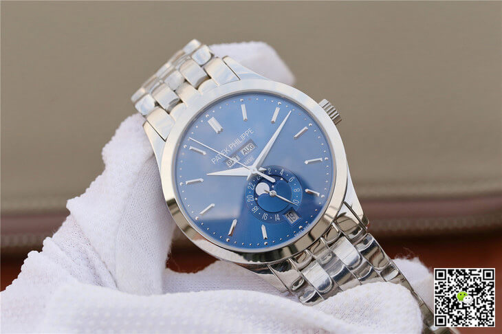 Replica Pat*k Phi1i*pe Complications 5396/1G-001 1:1 Best Edition KM Factory White Gold Blue Dial