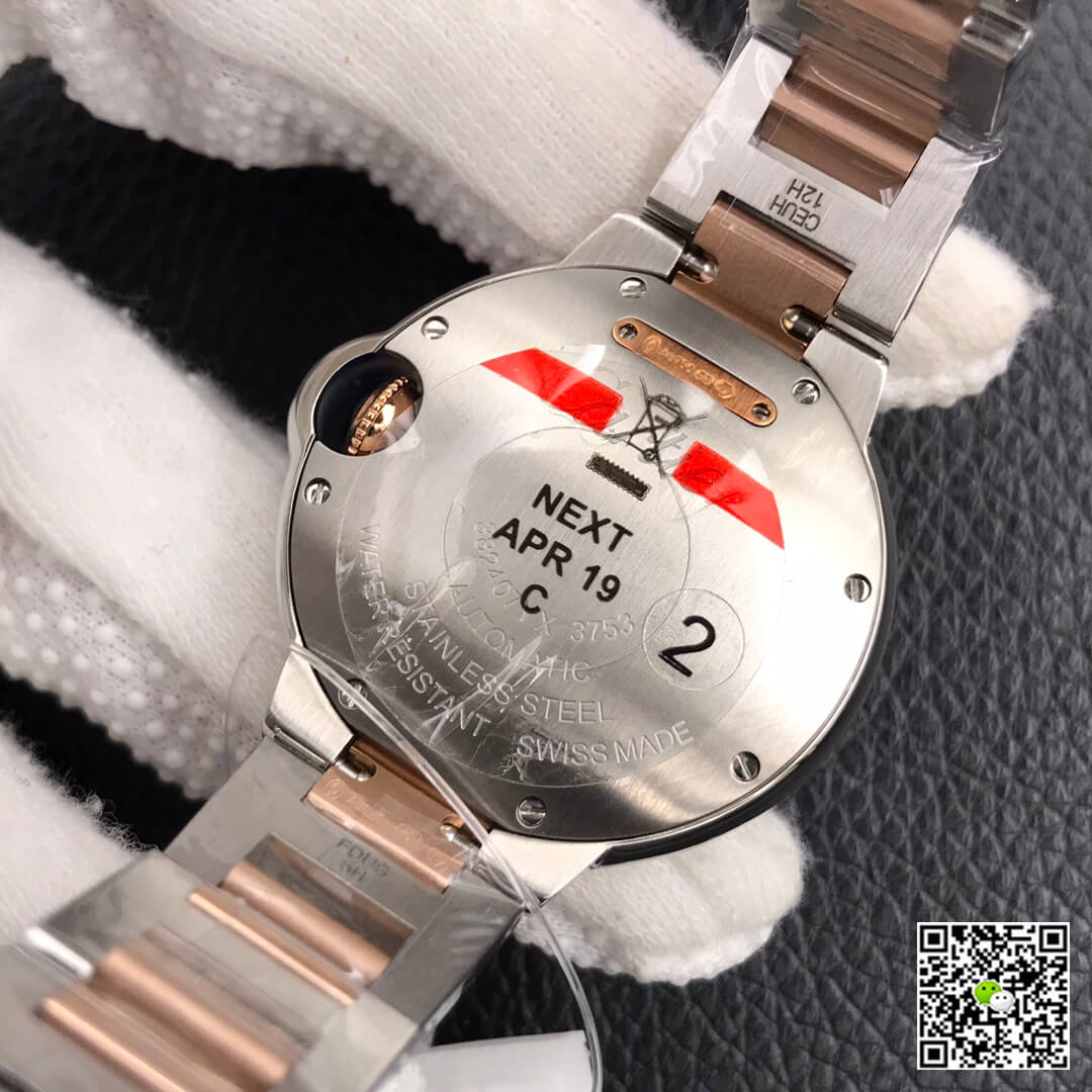 Replica Ballon Bleu De Ca*t1er 28MM 1:1 Best Edition V6 Factory V8 Silver Dial Gold Strap