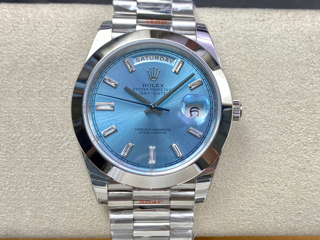 Replica R01ex Day Date 228206 1:1 Best Edition EW Factory Ice Blue Dial