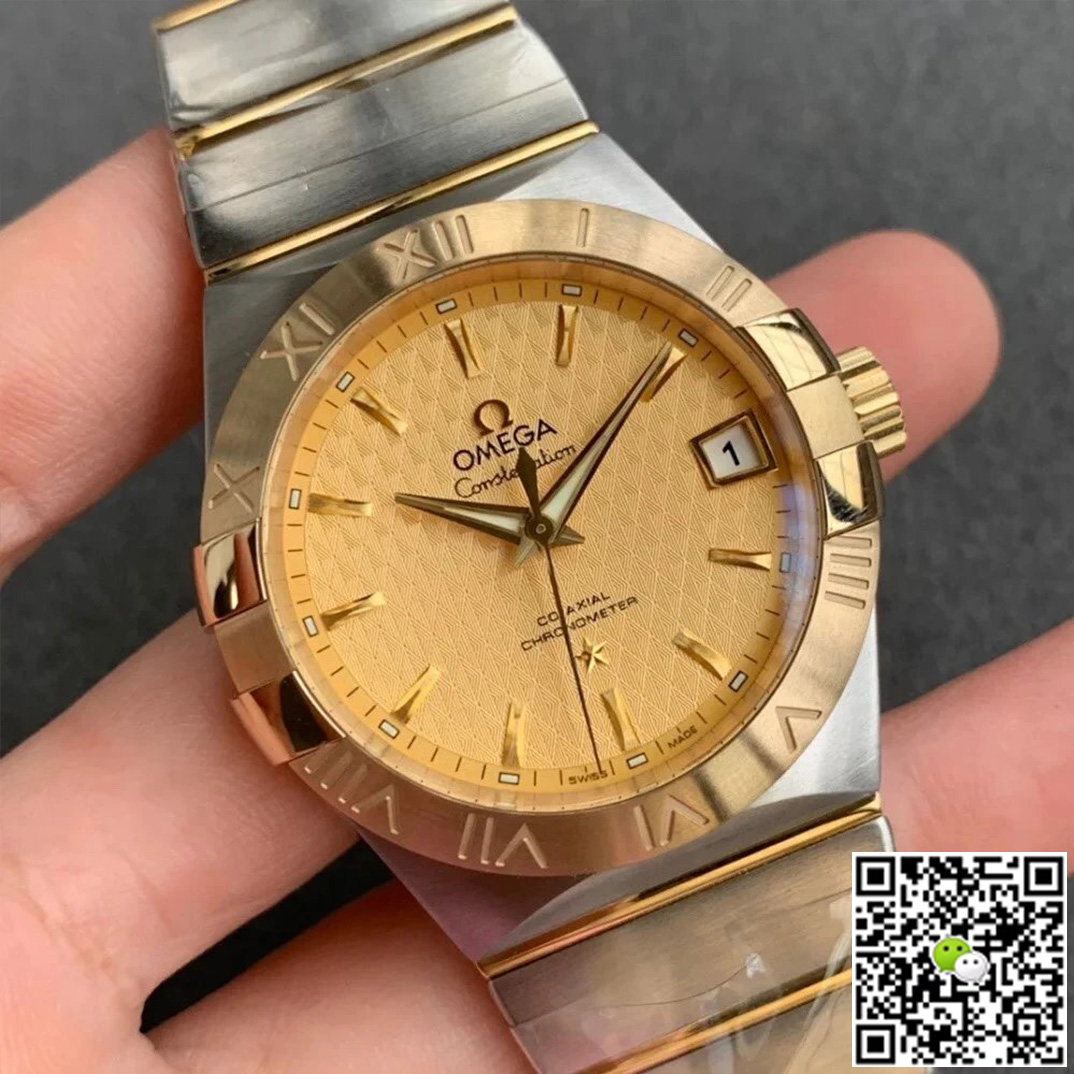 Replica 0me*ga Constellation 123.20.38.21.08.002 1:1 Best Edition VS Factory Champagne Dial