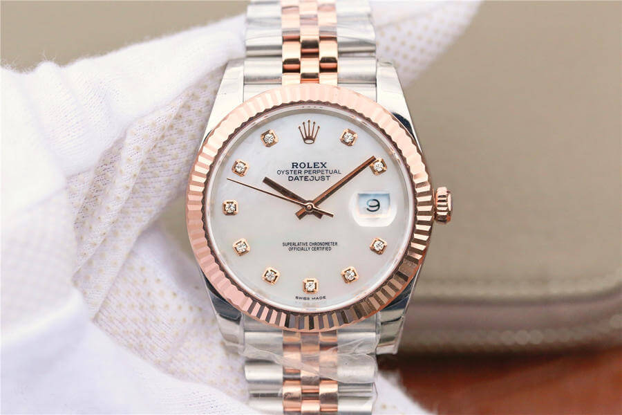 Replica R01ex Datejust M126331-0014 1:1 Best Edition EW Factory Rose Gold Mother-Of-Pearl Dial