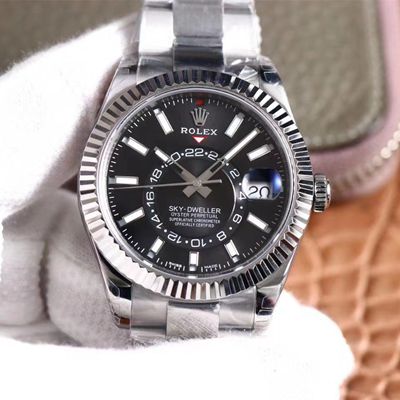 Replica R01ex Sky Dweller M326934-0005 1:1 Best Edition Noob Factory Black Dial Swiss ETA9001