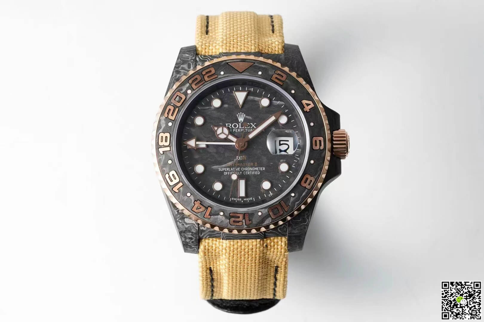 Replica R01ex GMT-MASTER II Diw 1:1 Best Edition Yellow Fabric Strap