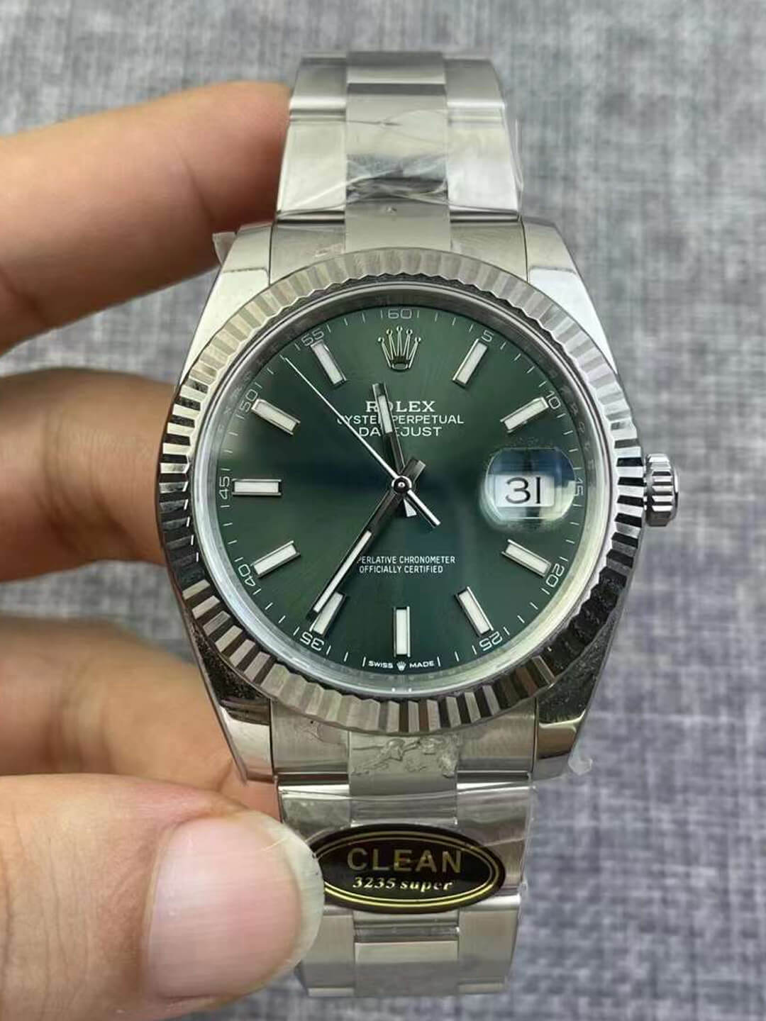 Replica R01ex Datejust M126334-0028 1:1 Best Edition Clean Factory Green Dial