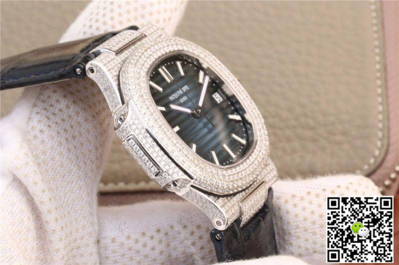 Replica Pat*k Phi1i*pe Nautilus 5719/1G-001 KM Factory 1:1 Best Edition Swiss ETA324 Blue Dial