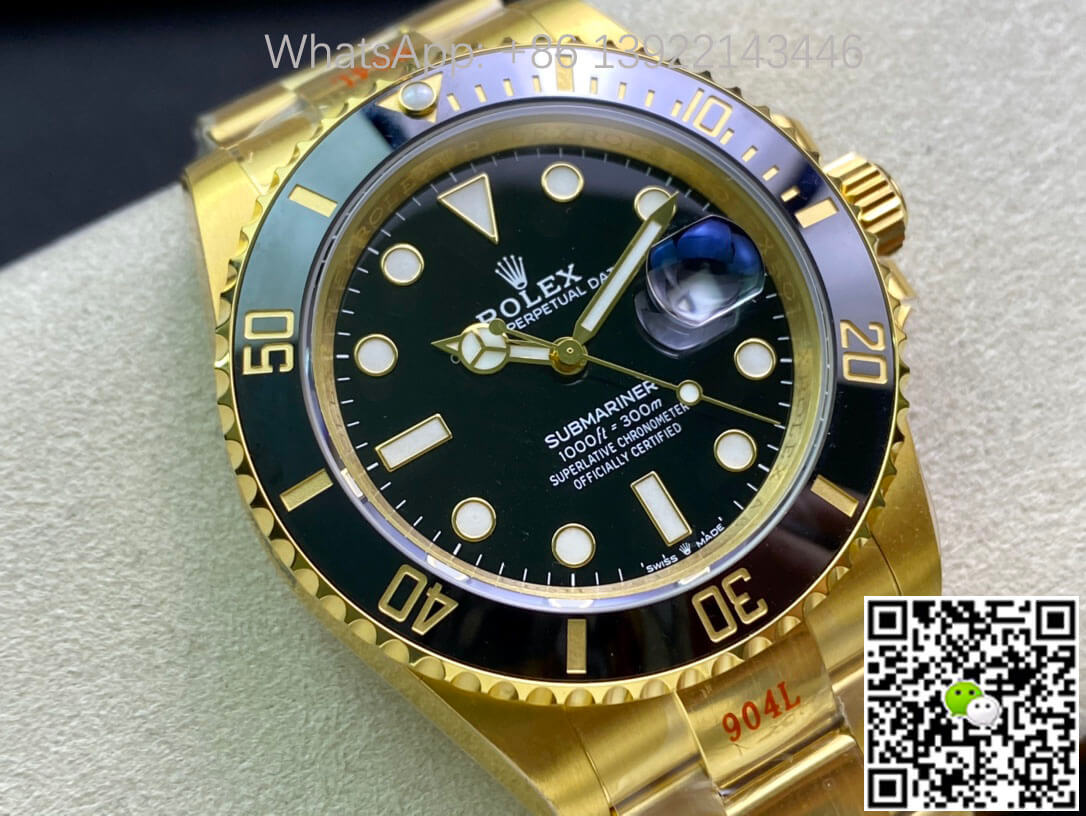 Replica R01ex Submariner M126618LN-0002 41MM 1:1 Best Edition VS Factory Yellow Gold
