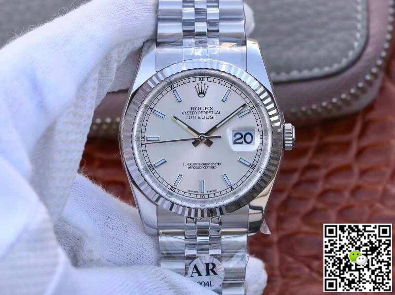 R01ex Dupe Datejust II 36 126334 1:1 Best Edition Swiss ETA3135 Rhodium Dial