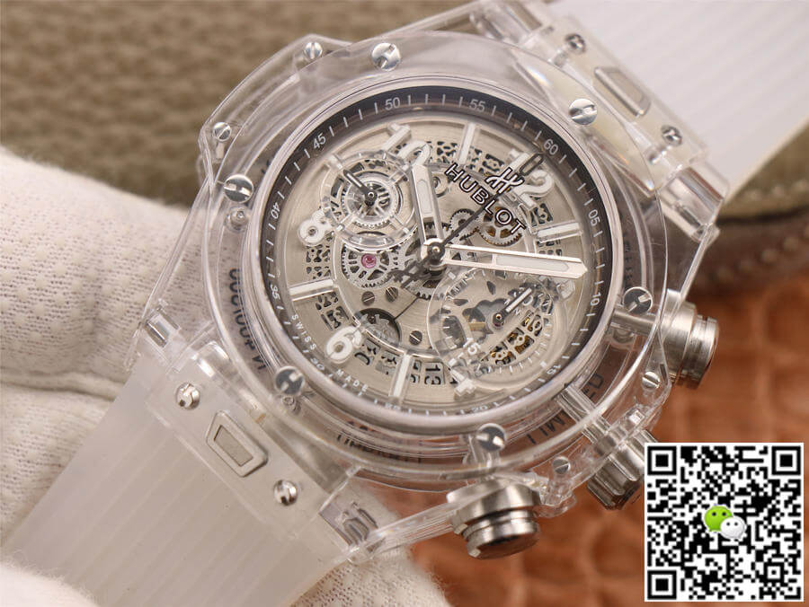 Replica Hublot Big Bang 411.JX.4802.RT 1:1 Best Edition White Transparent Dial