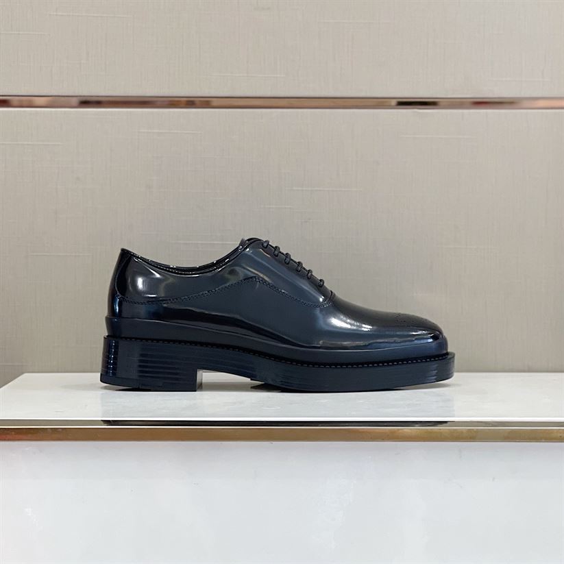 Pra*a MONOLITH BRUSHED LEATHER OXFORD SHOES PRS040