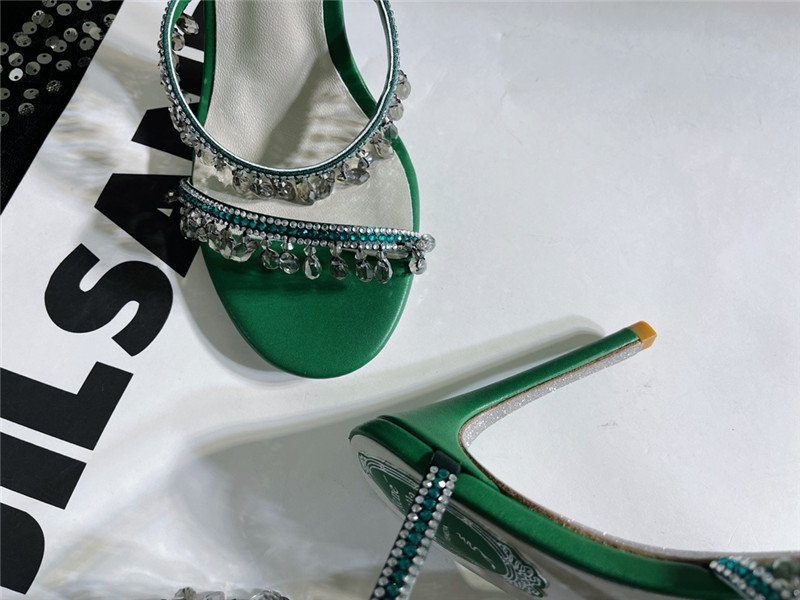 rene caovilla cleo chandelier satin sandals