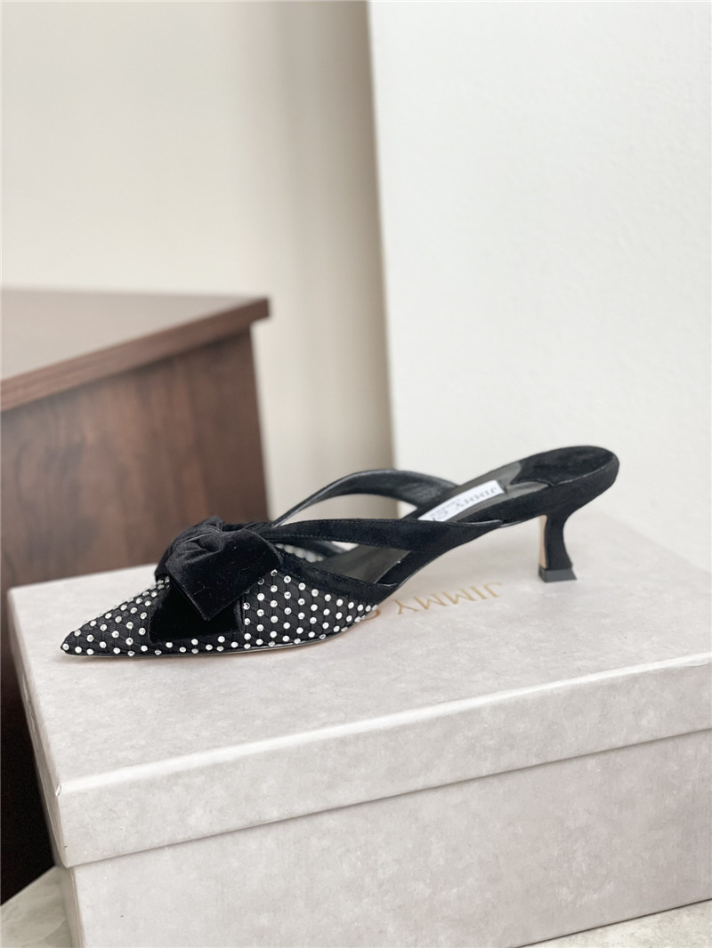 J1m*y Ch00 bow heels dupe bow-embellished sandals