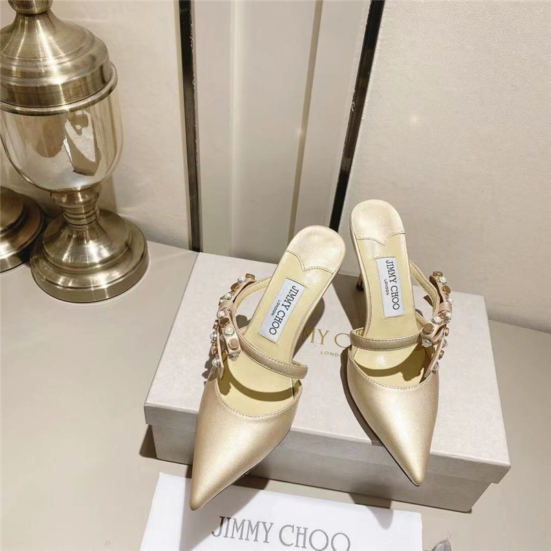 J1m*y Ch00 bow heels dupe Bow High Heel Sandals Slippers