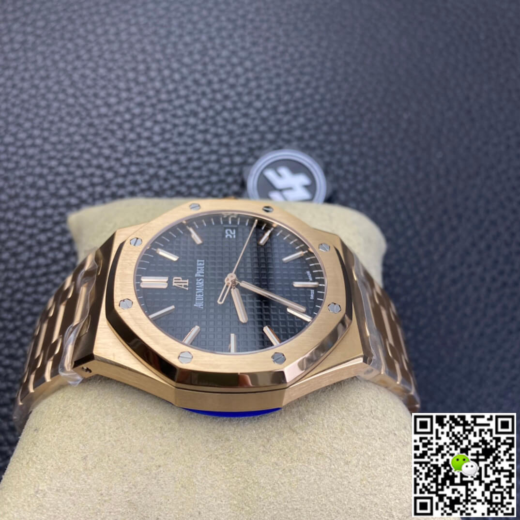 Replica Audemars P1g*et Royal Oak 15500OR.OO.1220OR.01 1:1 Best Edition ZF Factory Black Dial